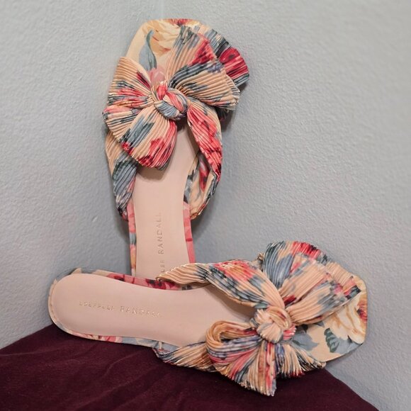 Loeffler Randall Daphne Knot Flat Sandals Size US Womens 6.5 B - Picture 1 of 8